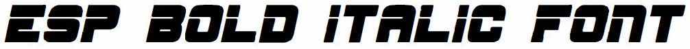 ESP Bold Italic